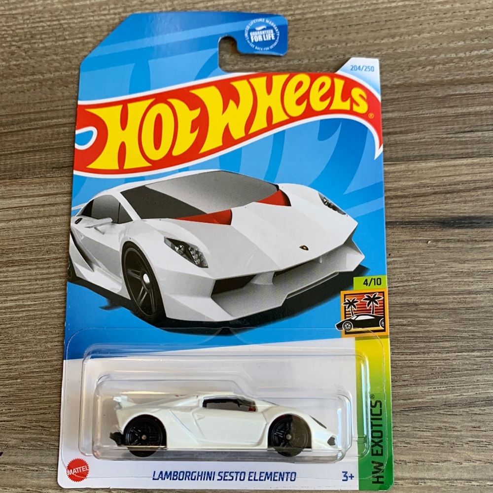 Hot Wheels Lamborghini Sesto Elemento White Lambo Super Car Hotwheels 2024 New